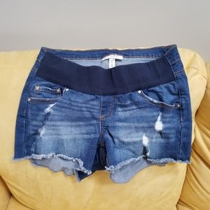Jessica Simpson Maternity Distressed Shorts
